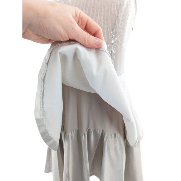 Armani Exchange Women Dove Gray Cocktail Mini Dress Size 4 - Picture 4 of 16